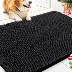 Smiry dog door mat Muddy Paws front view traps moisture at the doorway