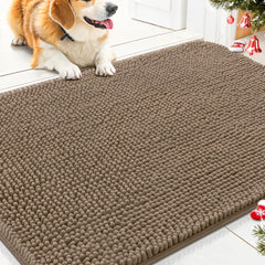 Smiry dog door mat muddy paws front view with quick-dry moisture absorption for muddy paws.