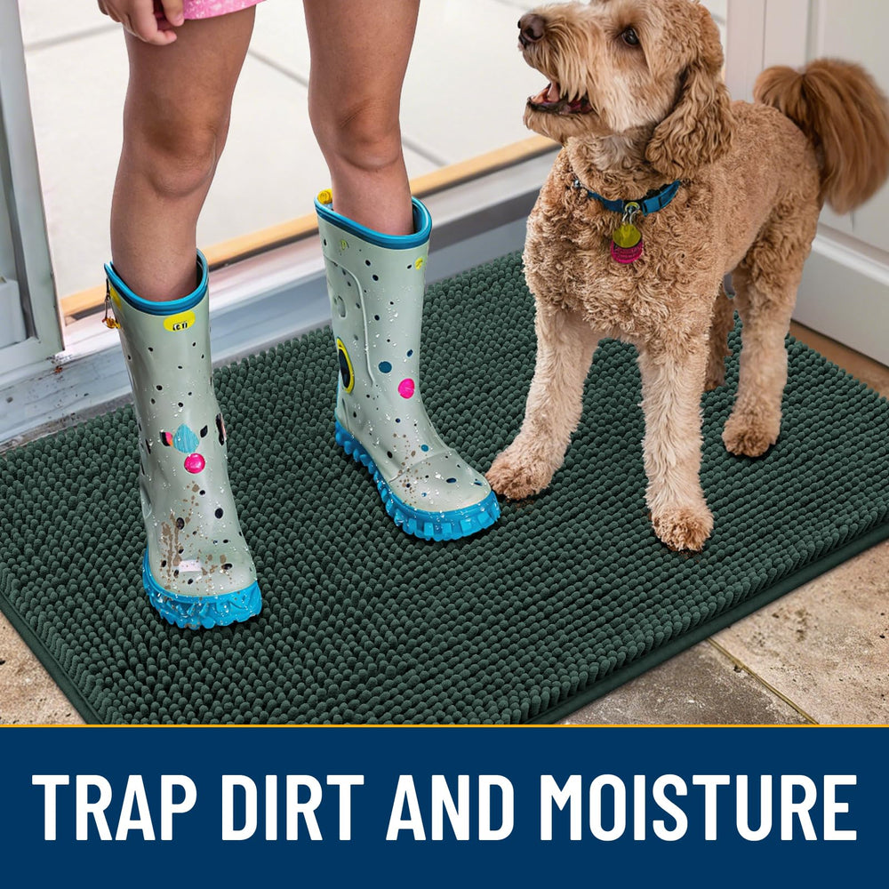 Smiry dog door mat non-slip back ensures stable placement on dry floors