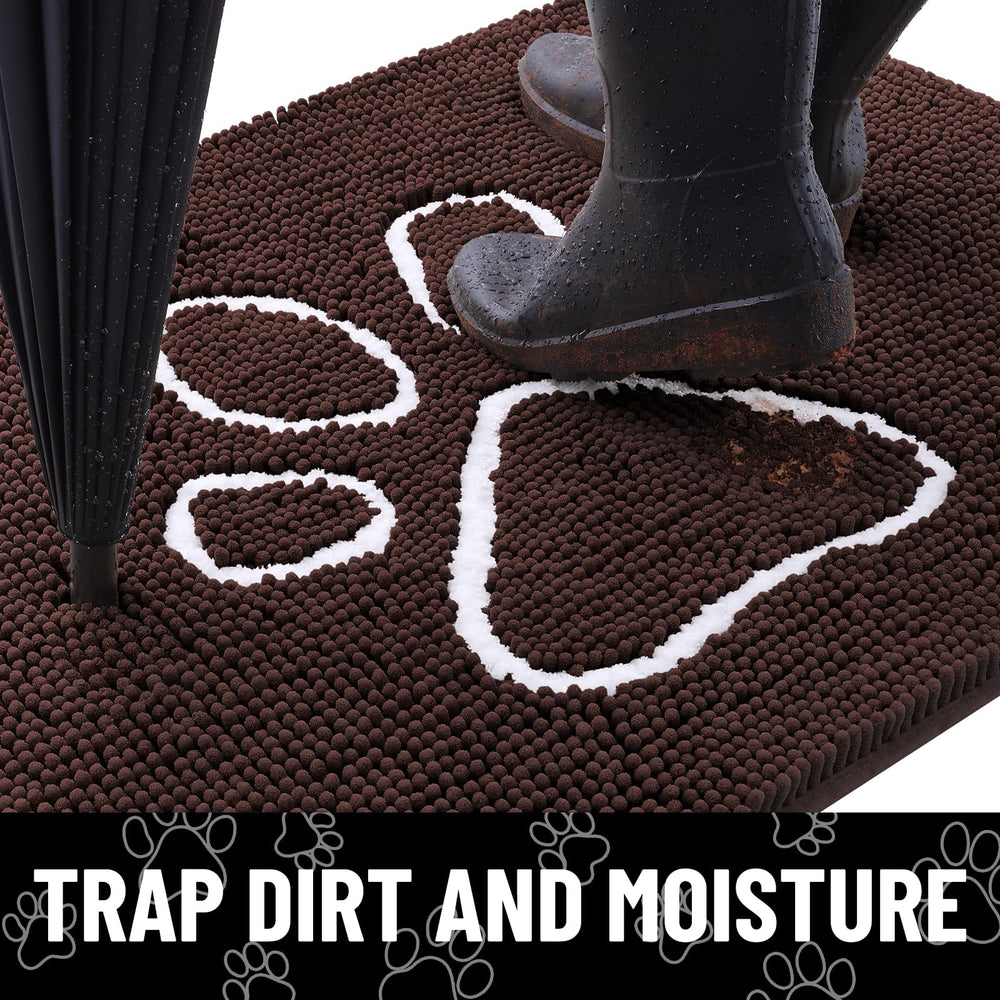 Smiry Dog Door Mat with non-slip base demonstrates secure placement on entryways.