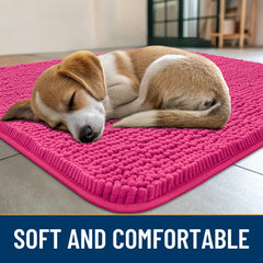 Smiry dog door mat non-slip-rubber-back clearly grips floors for safe entry