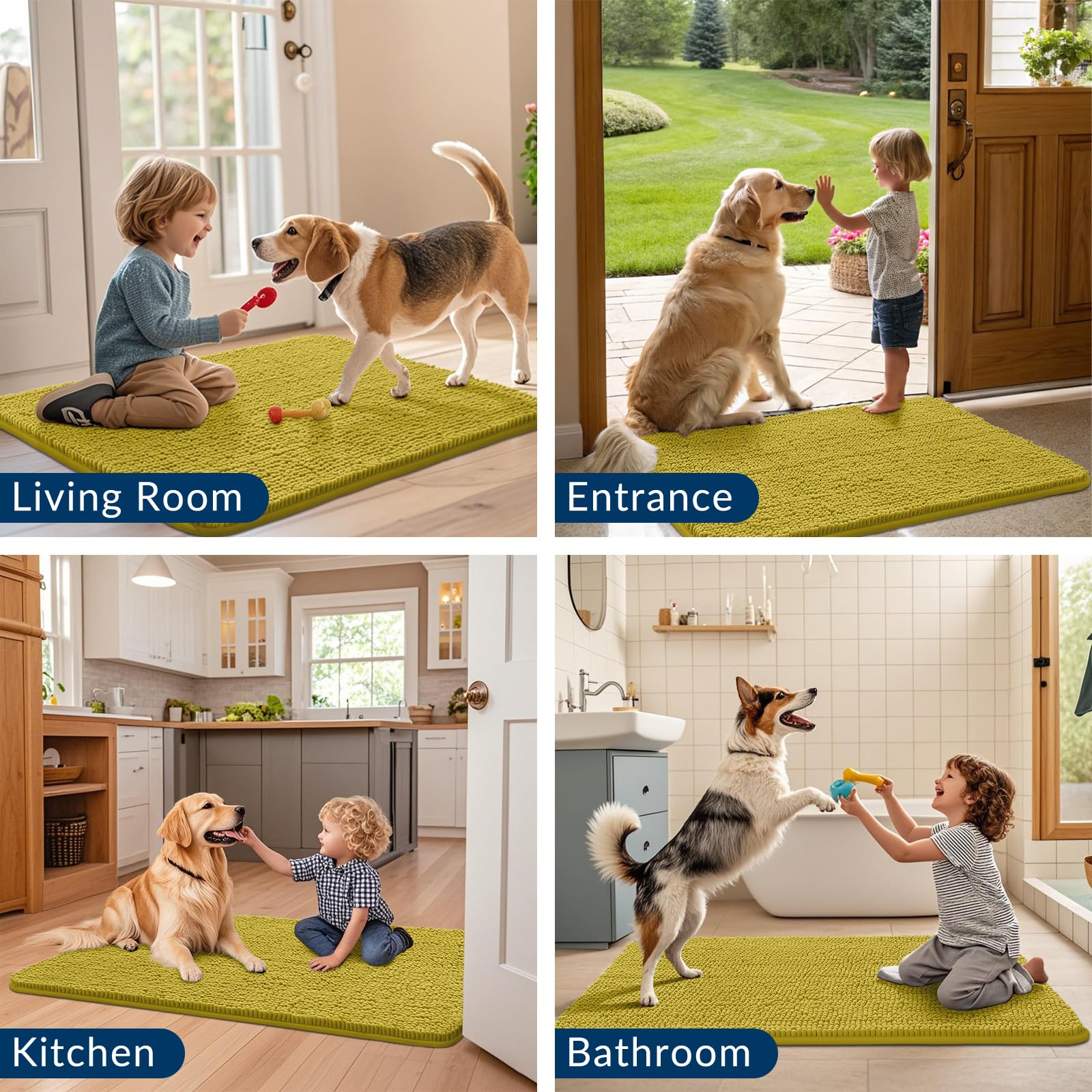 Smiry dog door mat easy-clean design supports quick washing and fast drying