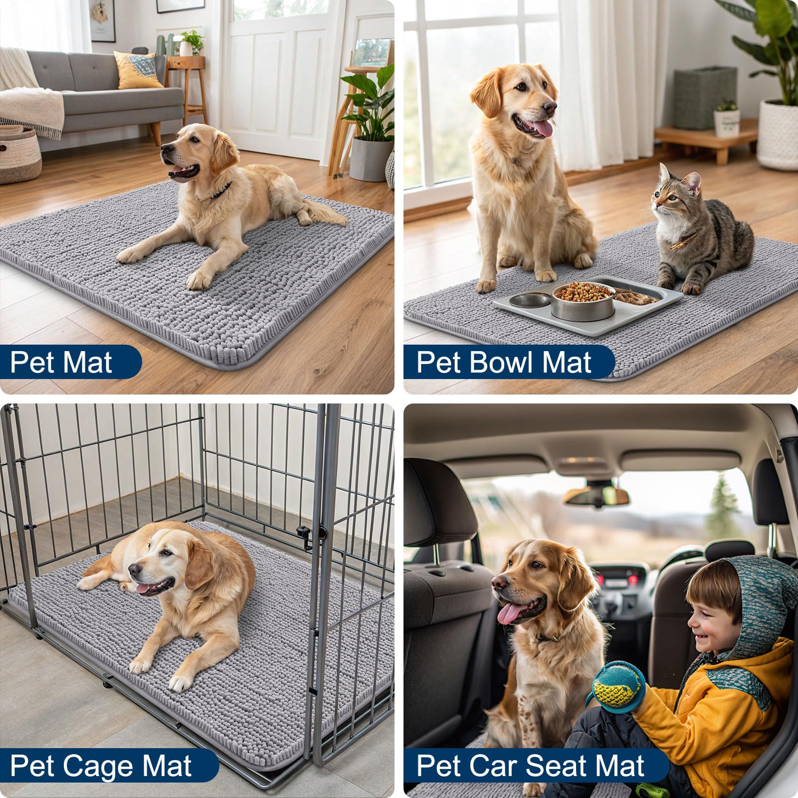 Smiry dog door mat washable and easy to clean for busy homes