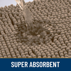 Smiry door mat non-slip rubber backing prevents sliding on clean, dry floors.
