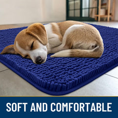 Smiry door mat with non-slip rubber backing for secure placement