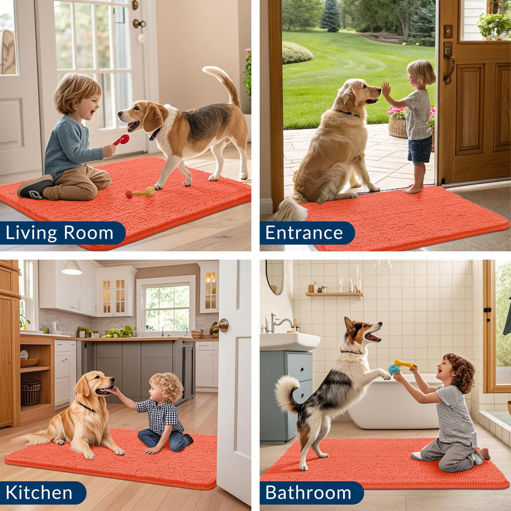Smiry front-door mat for indoor entryways protects floors from moisture