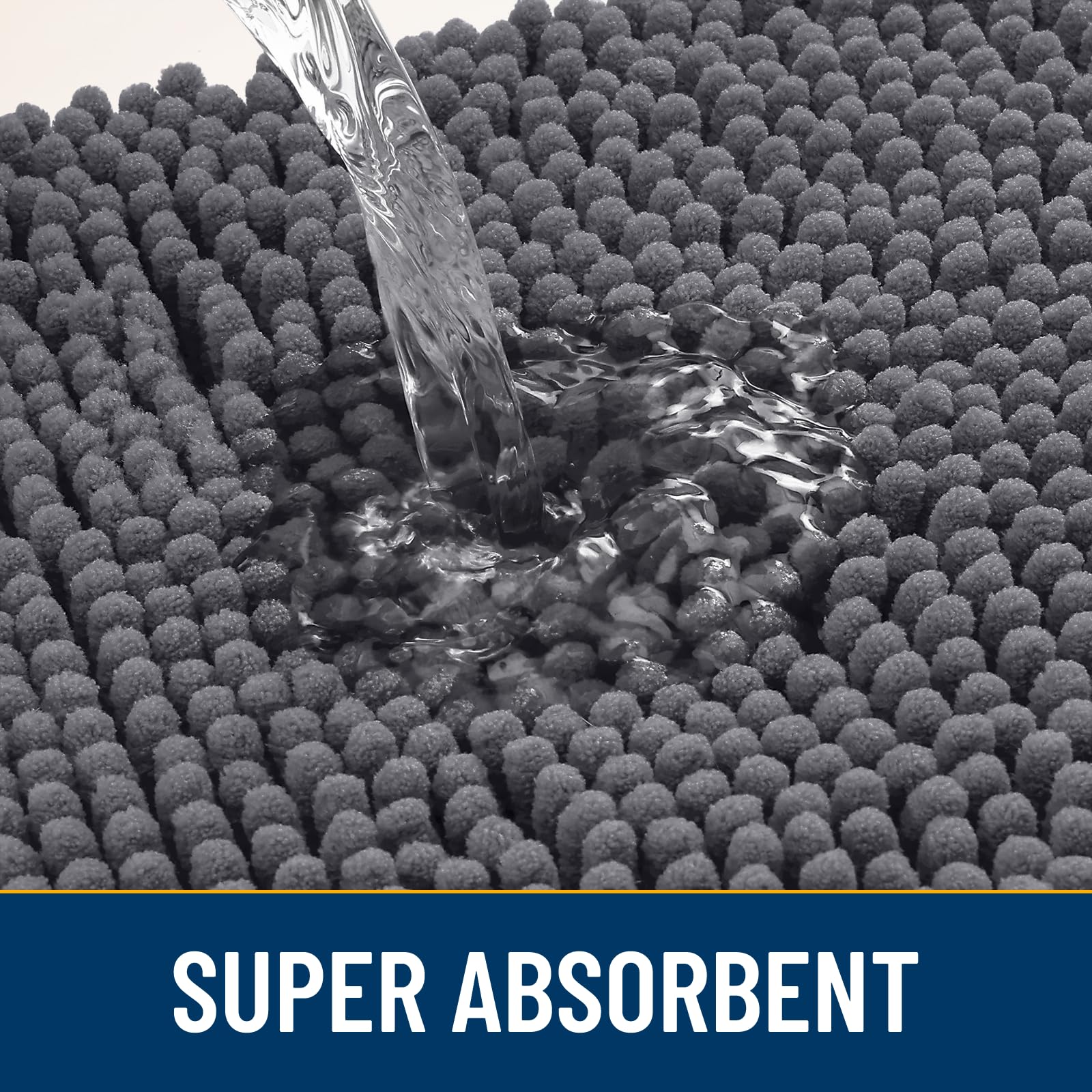 Smiry non-slip rubber backing prevents shifting on dry indoor floors.
