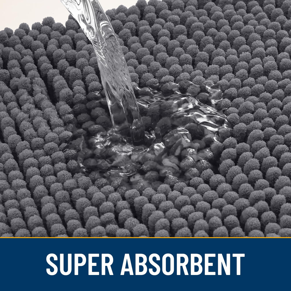Smiry non-slip rubber backing prevents shifting on dry indoor floors.