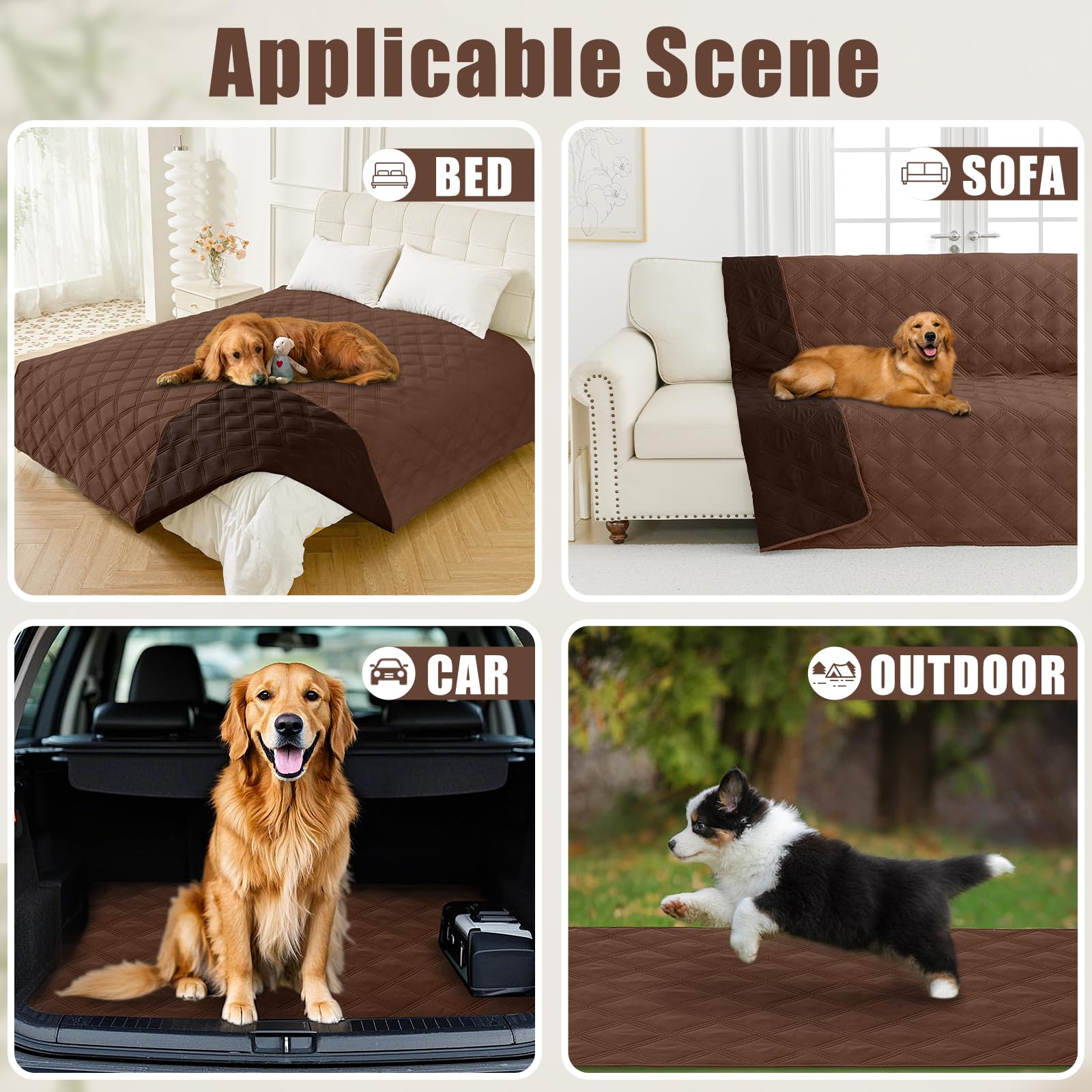 Smiry pet hair-repelling blanket ideal for car trips and travel