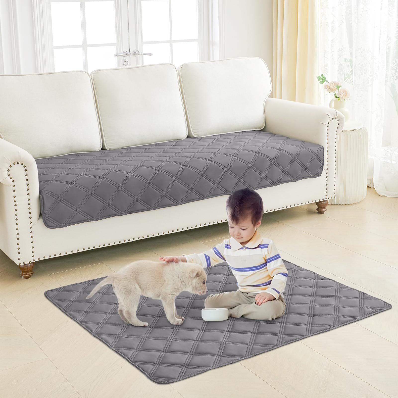 Smiry quilted dog couch cover blending softness with sturdy protection
