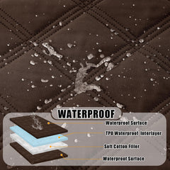 Smiry reversible dog blanket chocolate inside-out view offers versatile styling