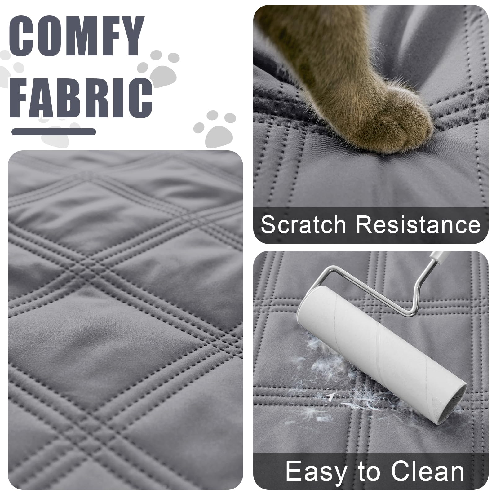 Smiry sofa protection cover shown on couch with pets resting comfortably
