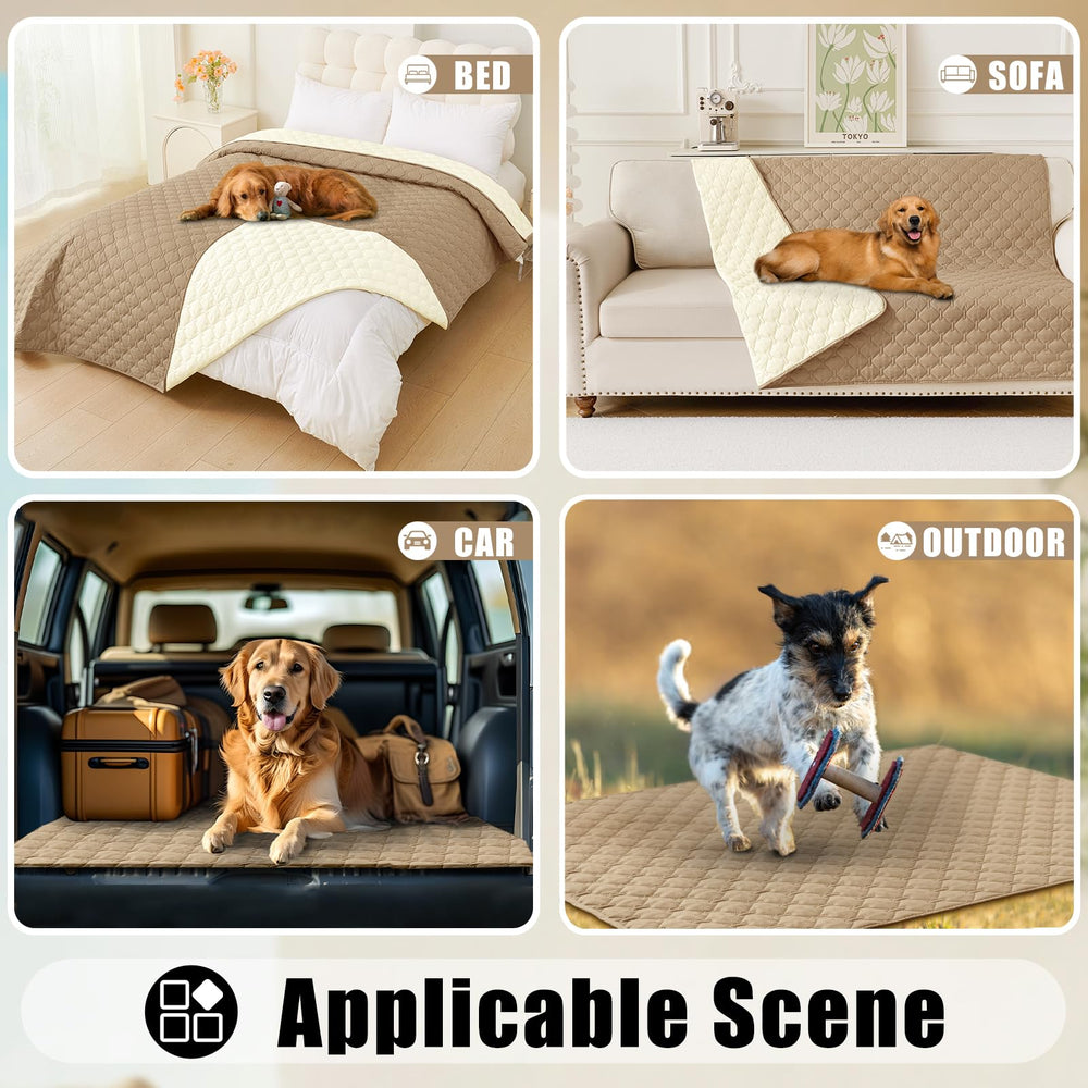 Smiry travel-ready dog blanket ready for car trips and outdoors
