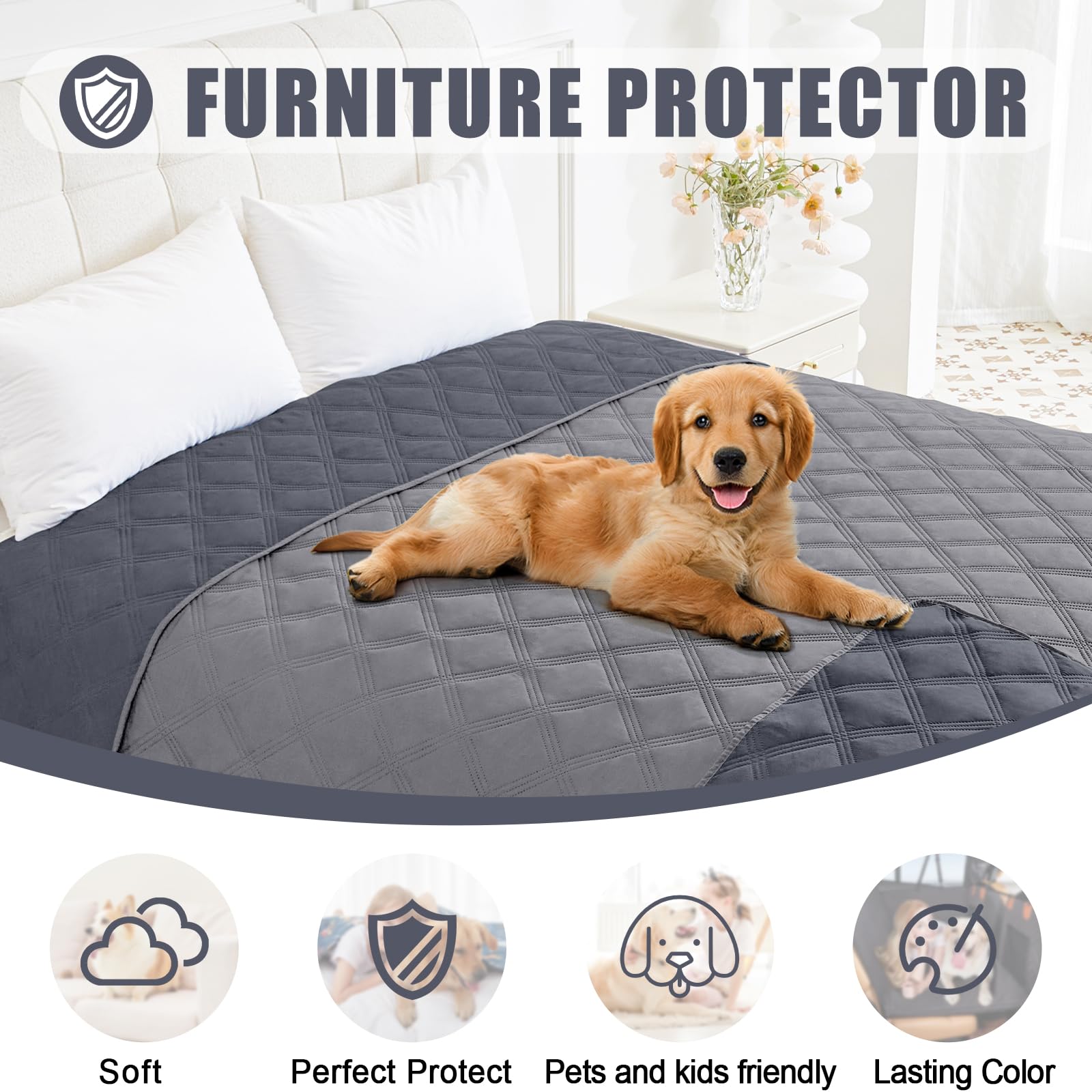 Smiry reversible couch cover prevents daily stains while keeping surfaces fresh