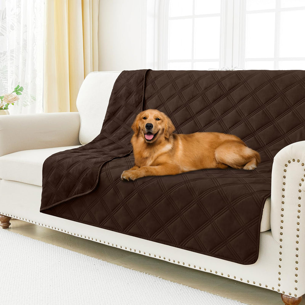 Smiry waterproof dog bed cover 52x82 front view protects sofa from spills