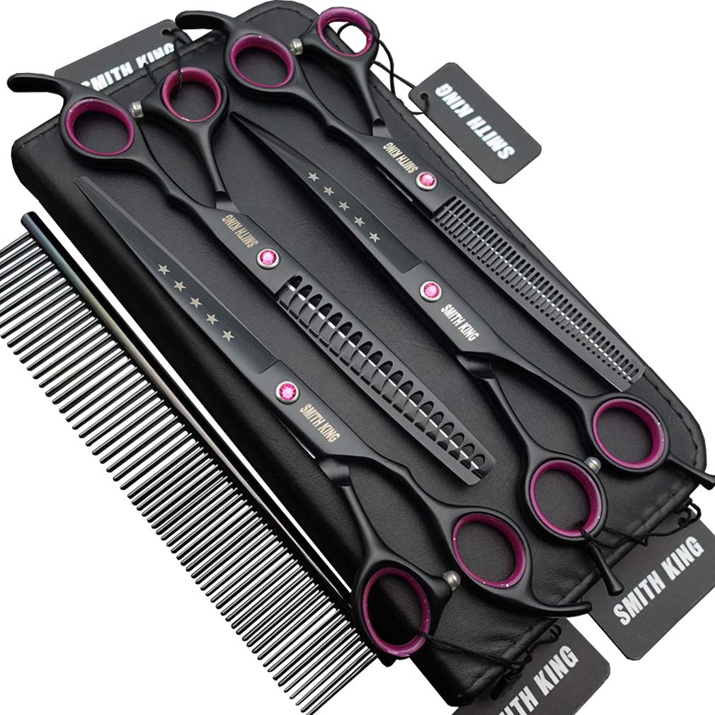 Smith King straight 7in dog grooming scissors for precise trims