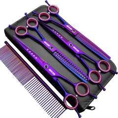 Smithking 7inch straight dog grooming scissors for precise clean cuts