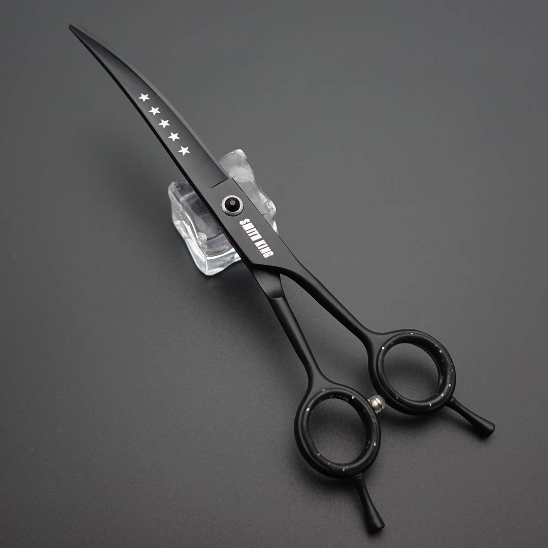 Smithking dog grooming scissors curved-7in follow contours for smooth arcs