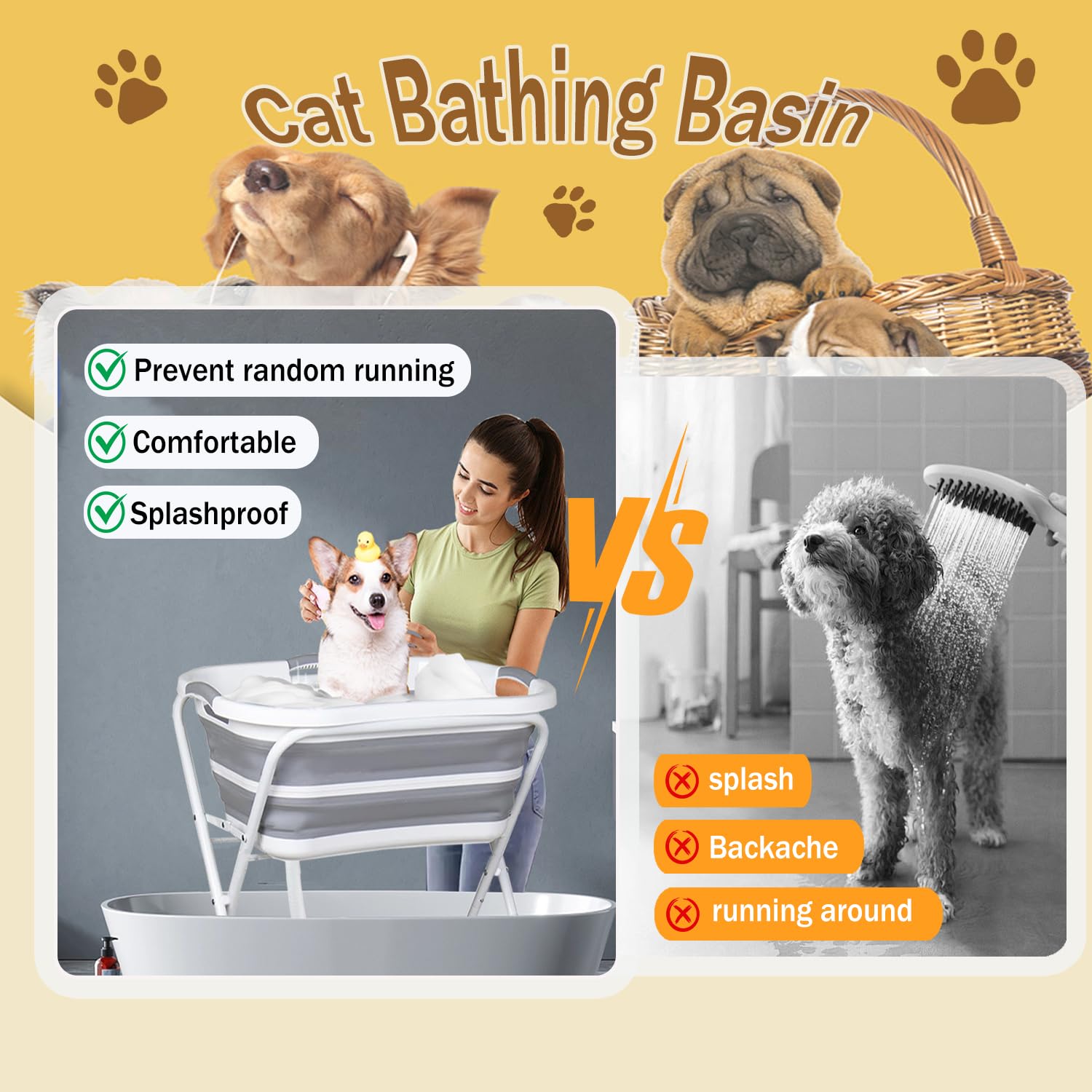 SMLXLXX multipurpose-tub doubles as grooming and light laundry station.