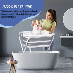 SMLXLXX pet-bath-tub-safety-collar with anti-slip edge improve safety.