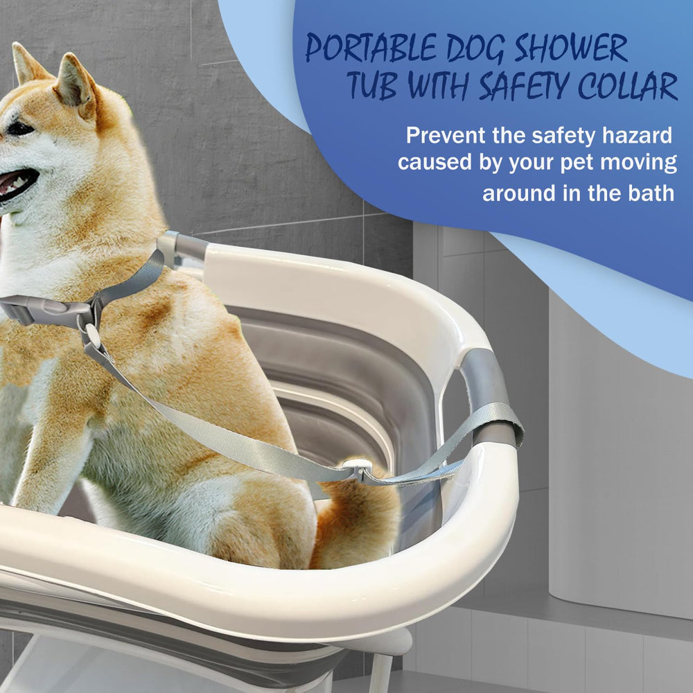 SMLXLXX pvc-durable-pet-bath-tub withstands paws and splashes.