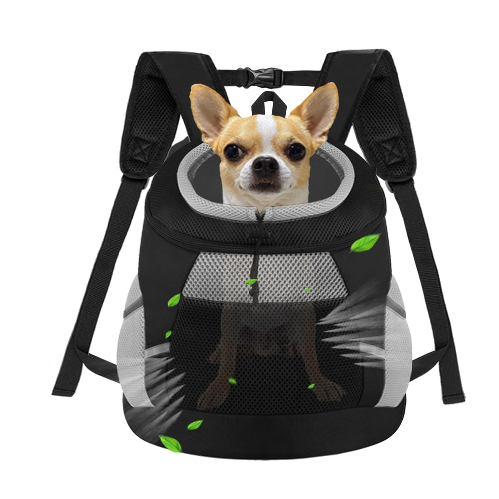 SMONT dog backpack carrier front view for secure hiking use