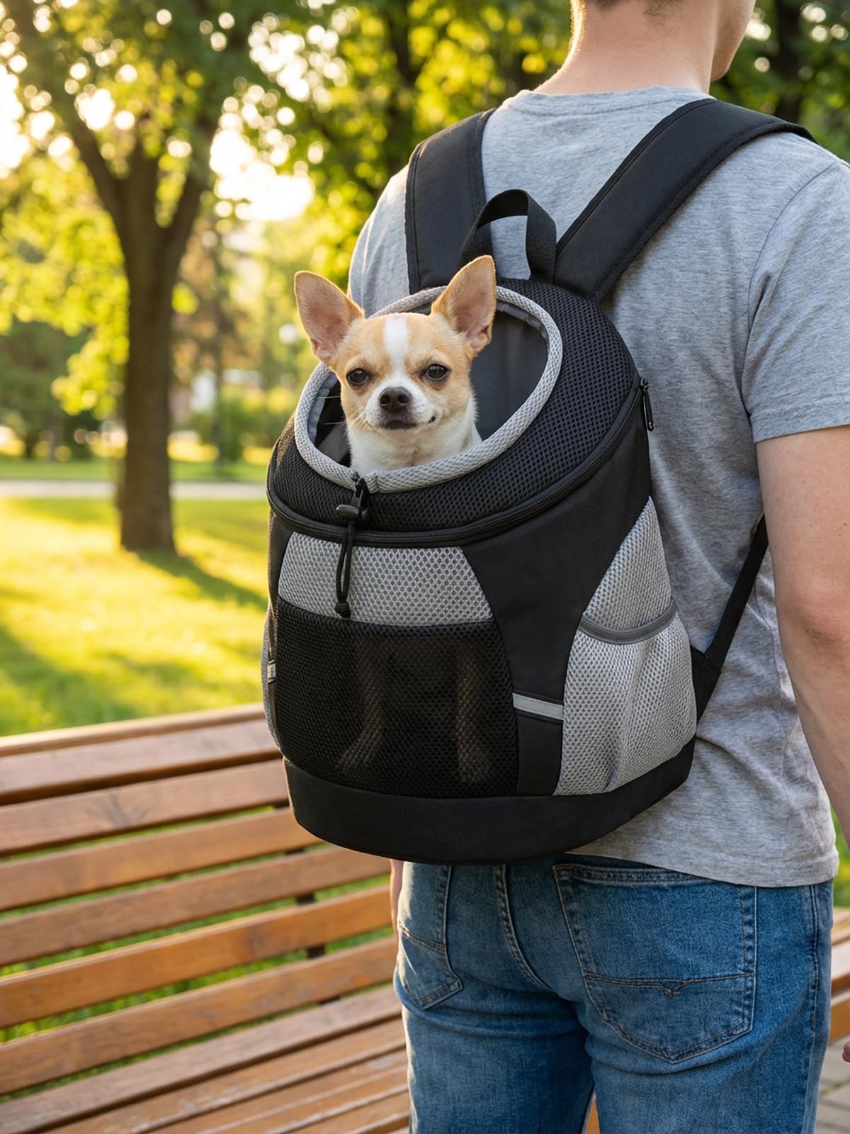 SMONT safety leash clip keeps dog secure during adventures