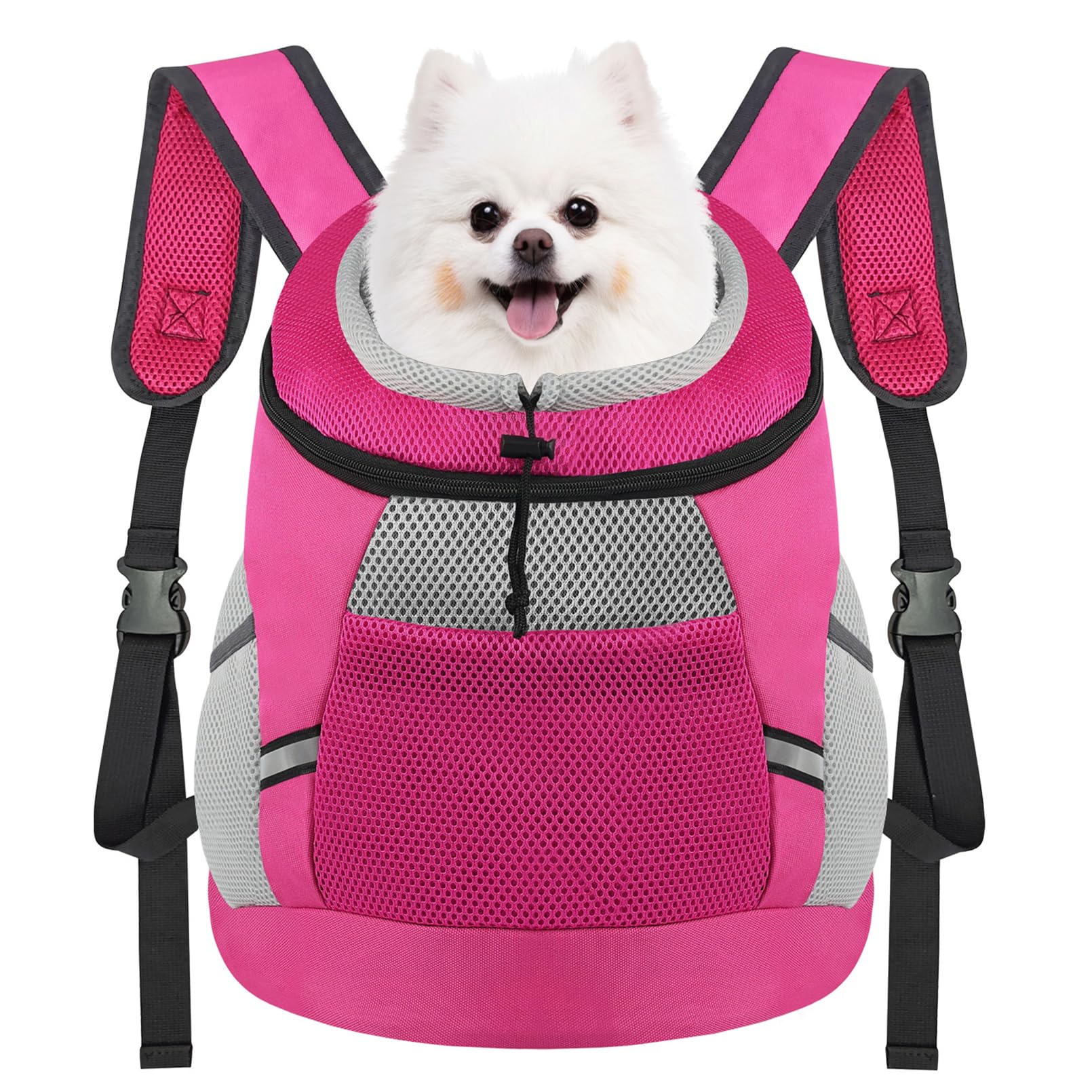 SMONT Rose S dog backpack front view for secure front carry of small pets.