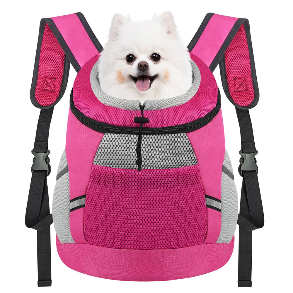 SMONT Rose S dog backpack front view for secure front carry of small pets.