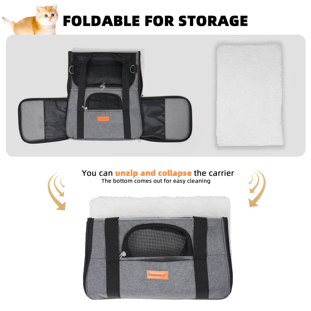 Smouatou cat carrier lightweight waterproof design for urban travel