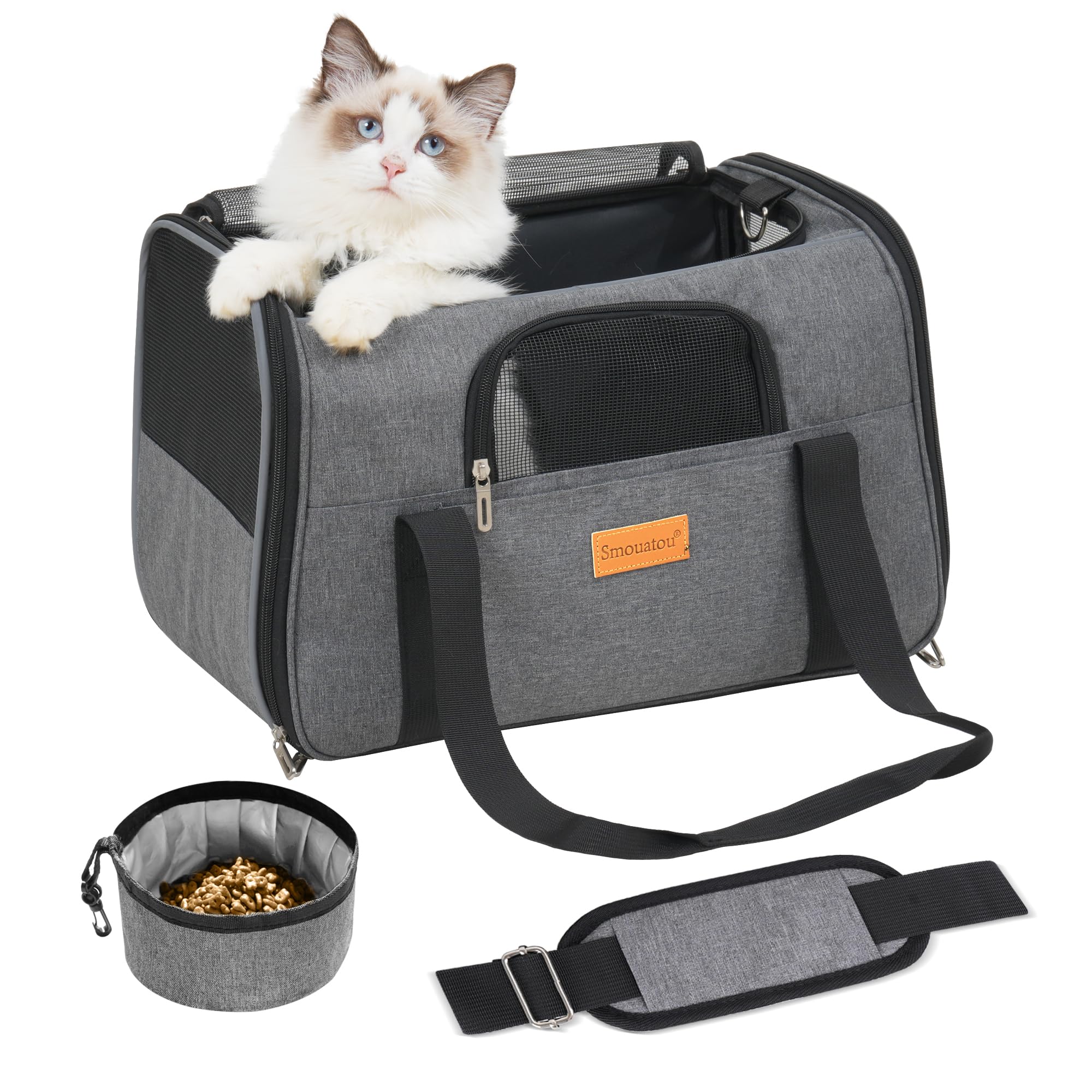 Smouatou cat carrier suited for travel and home storage scenarios