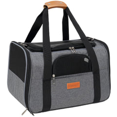 Smouatou cat carrier showing secure anti-slip zippers for safe access