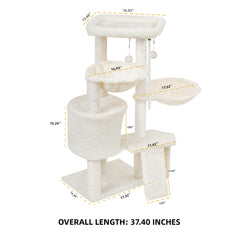 Smouatou Wang Xin cat tree condo hammocks provide cozy lounging and privacy