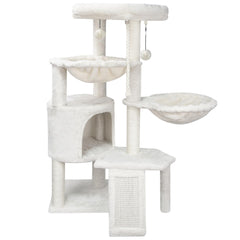 Smouatou Wang Xin cat tree top platform offers a comfy view
