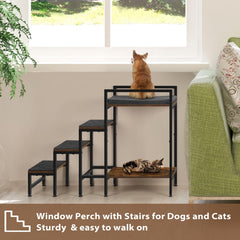 Smusei dog stairs with wide steps help short-legged pets climb safely.