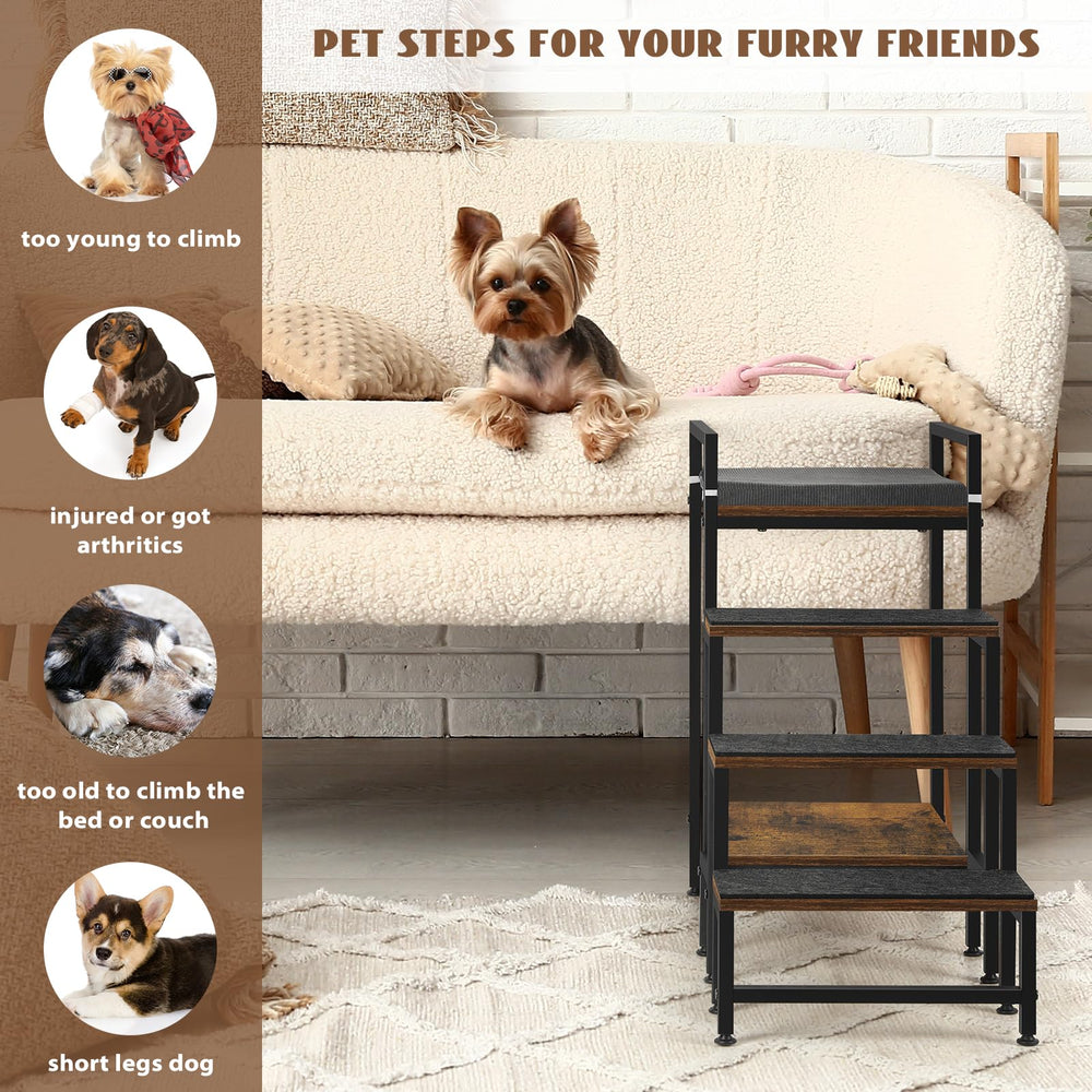 Smusei pet bunk bed stair creates cozy multi-pet lounging.