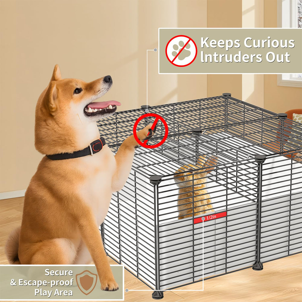 SNAAT 18 Planels cage with detachable panels for flexible layouts.
