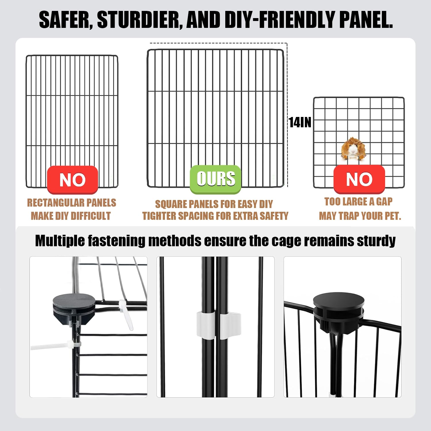 SNAAT 18 Planels cage with divided zones for multi-pet layouts.