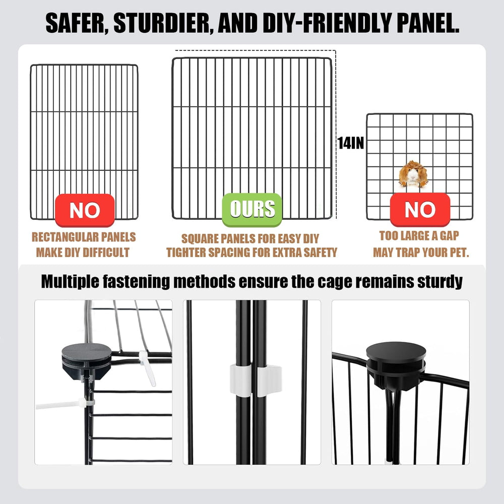 SNAAT 18 Planels cage with divided zones for multi-pet layouts.