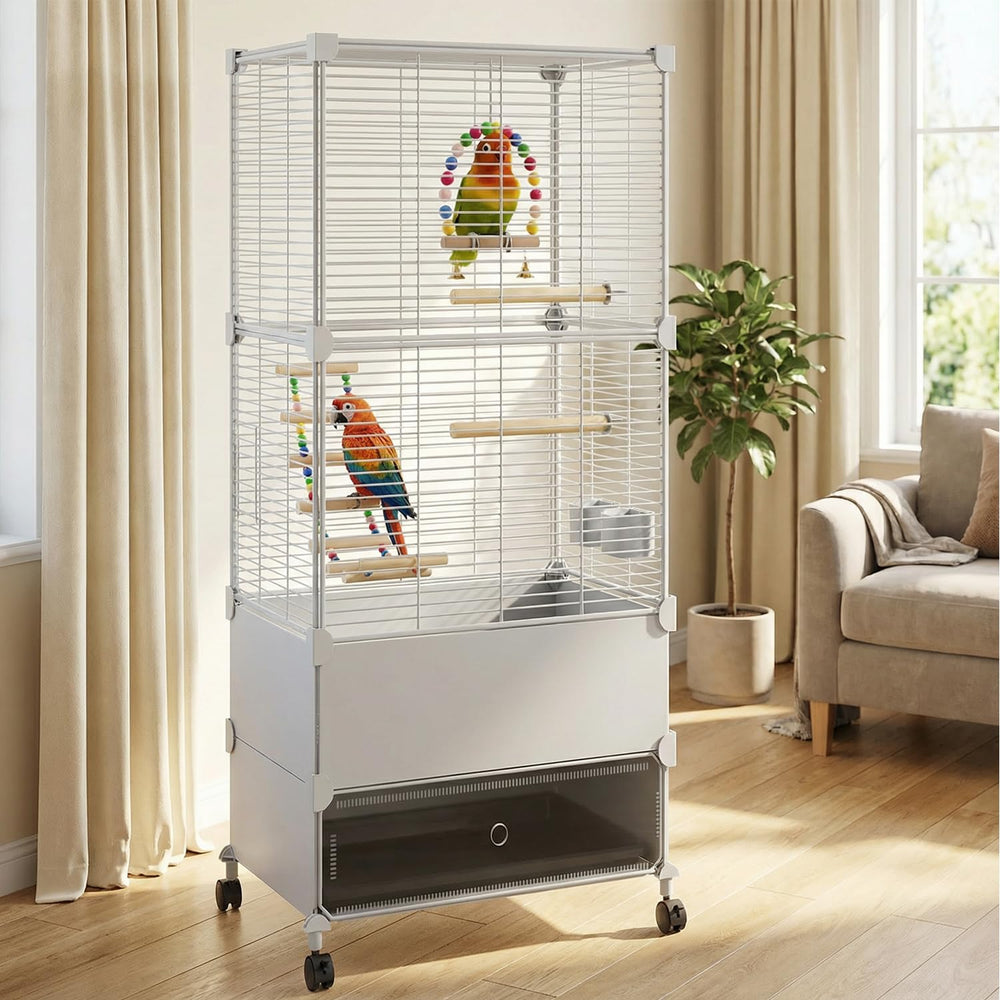 SNAAT bird cage swing and climbing ladder supports play and exercise