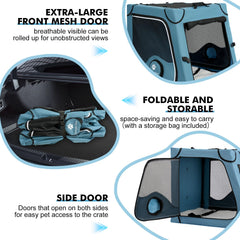 Snagle Paw crate folded for trunk storage when not in use.