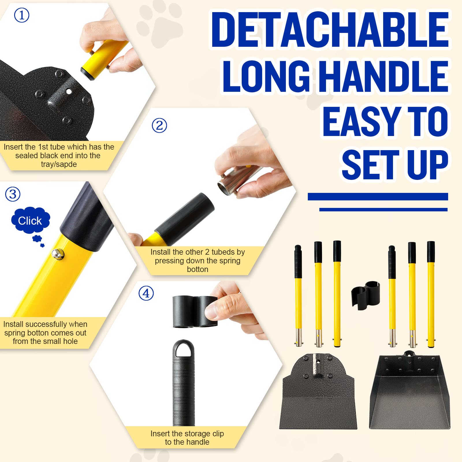 Snagle Paw detachable storage design saves space after use.