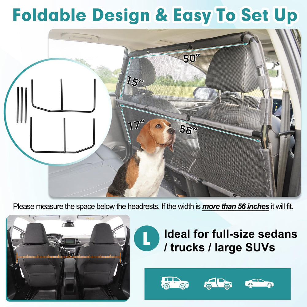 Snagle Paw 2nd and 3rd-row setup keeps cargo area safely separated.