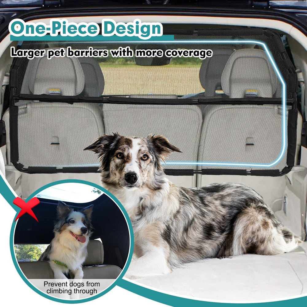 Snagle Paw barrier shows see-through net mesh for clear visibility and reduced distractions.