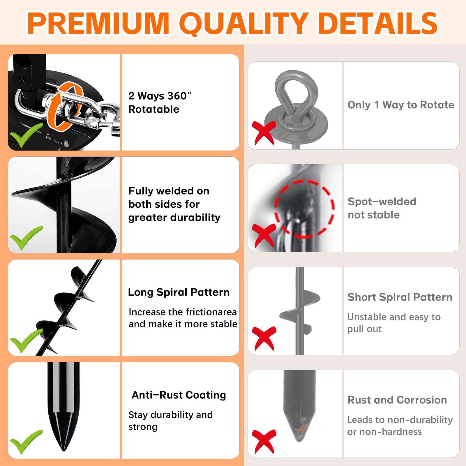 Snagle Paw stake offers two easy installation methods for quick setup.