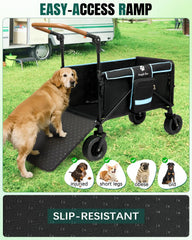Snagle Paw all-terrain wheels navigating grass and gravel surfaces.