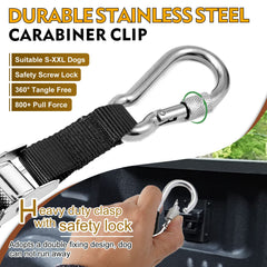 Snagle Paw swivel buckle prevents tangling for comfortable traveling
