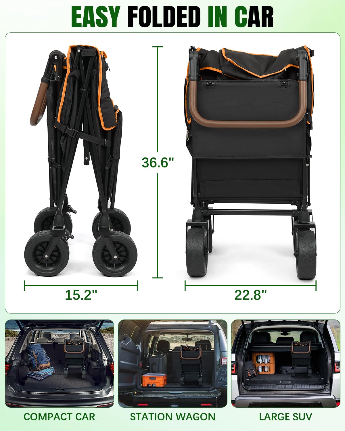 Snagle Paw large-dogs-capacity wagon supports dogs up to 200lbs.