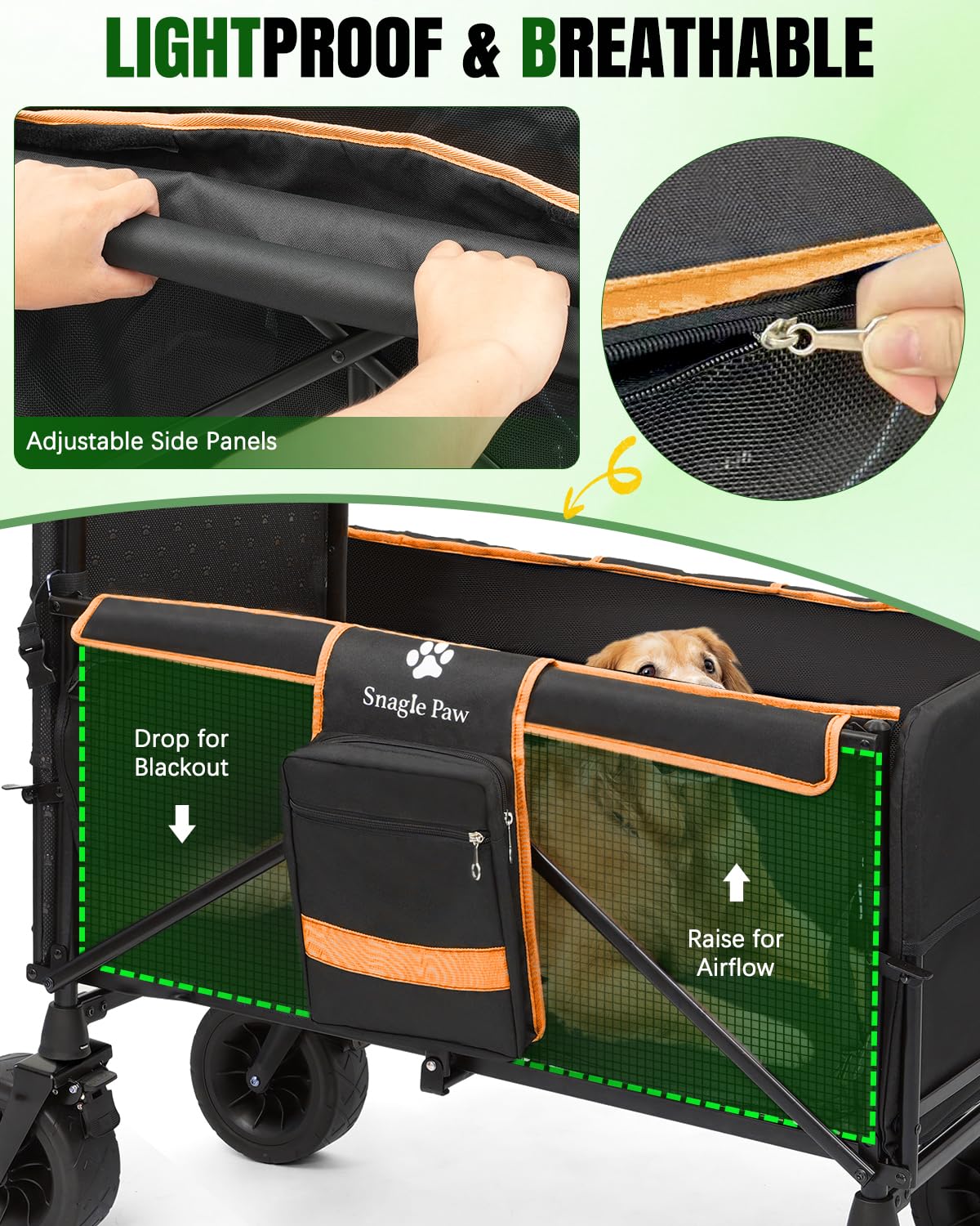 Snagle Paw one-step-fold folds quickly for trunk storage.