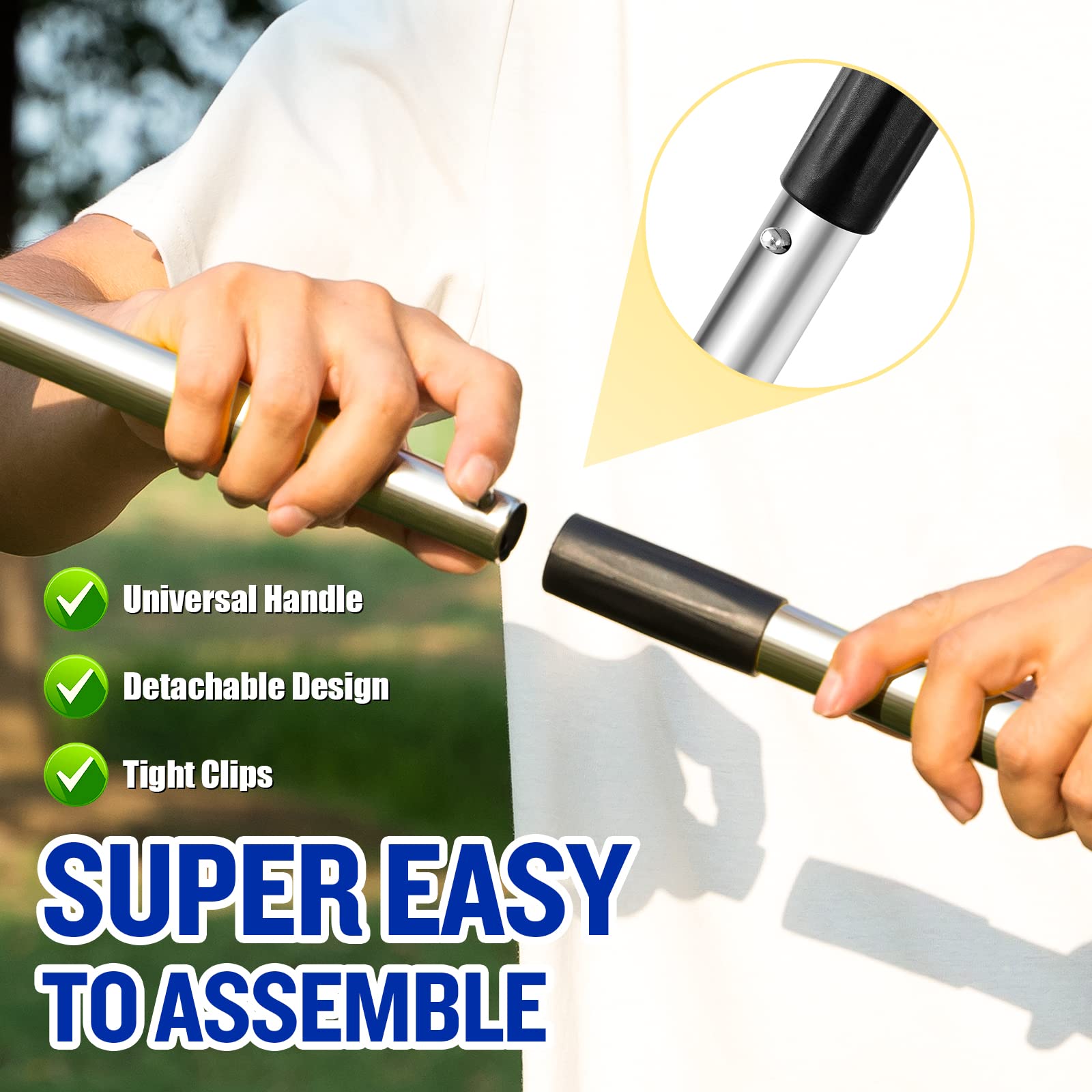 Snagle Paw scooper with secure clip-lock ensures stable waste collection on walks.